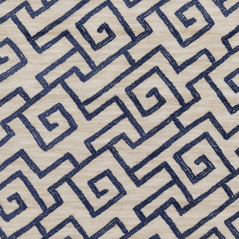 Surya Ameila Geometric Handmade Light Gray & Navy Area Rug Wayfair